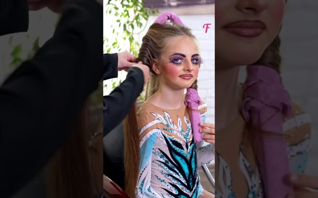 From Competition to Beauty Salon: A Gymnast's Makeup Transformation #shorts