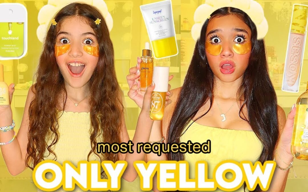 ONLY using PREPPY YELLOW MAKEUP & SKINCARE!💛✨