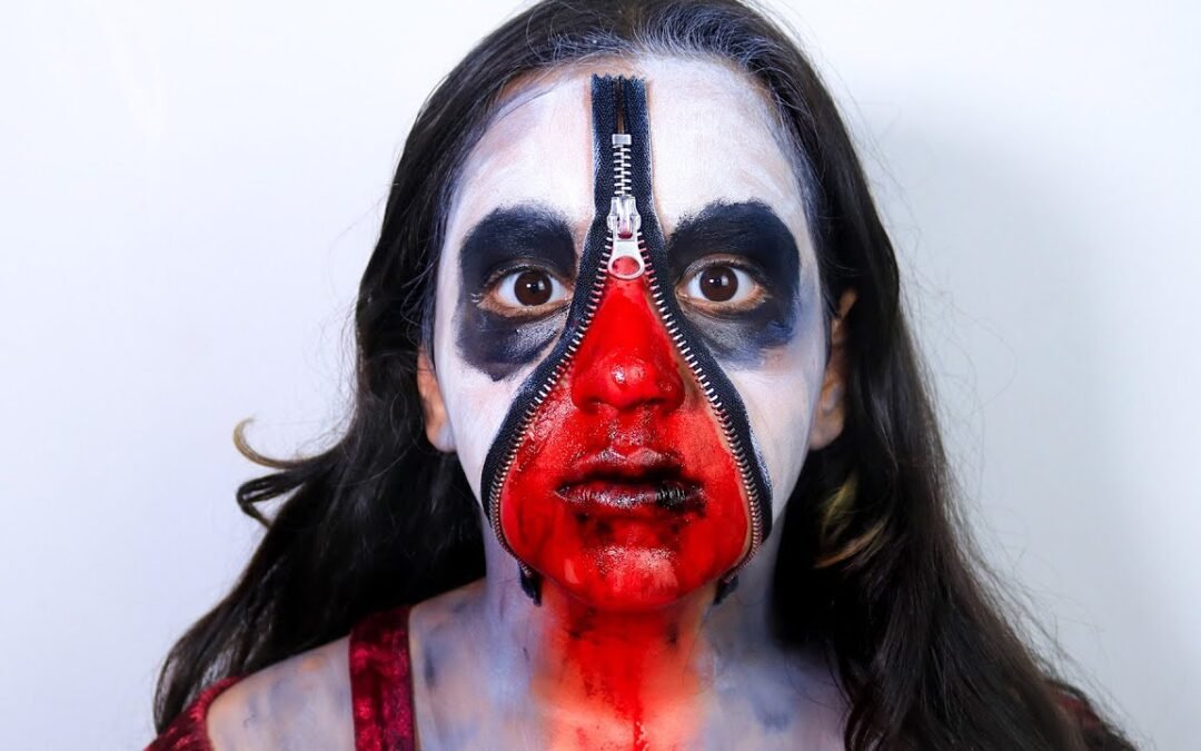 مكياج مخيف سهل  Scary Easy Makeup Zipper FX kit