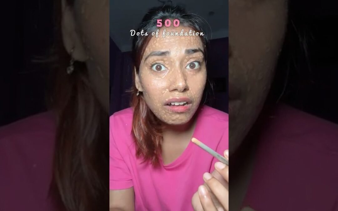 500 Dots of makeup Challenge😱#makeupchallenge #makeup #funny #funnychallenge #funnymakeup #missgarg