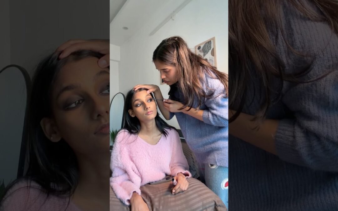 Doing My Bestfriend’s Baddie Makeup✨🤓💗 #shorts #minivlog #adayinmylife #makeup