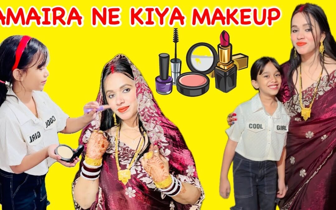 Amaira n karwachauth pr kiya mummy ka 💄 makeup