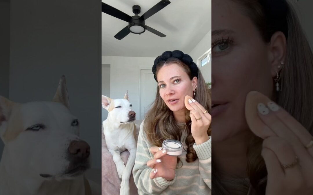 Doing my makeup routine completely backwards!￼💄😬 #dog #grwm #makeup #dog #pets #dogshorts #trend