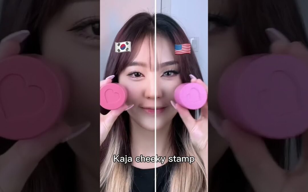 [Full tutorial on my channel] 🇰🇷vs🇺🇸 makeup with Kaja Beauty! 풀 튜토리얼 보러오세용👀