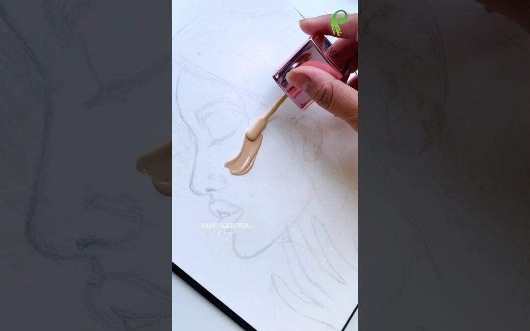 Painting with Old Makeup 💄😱 #shorts