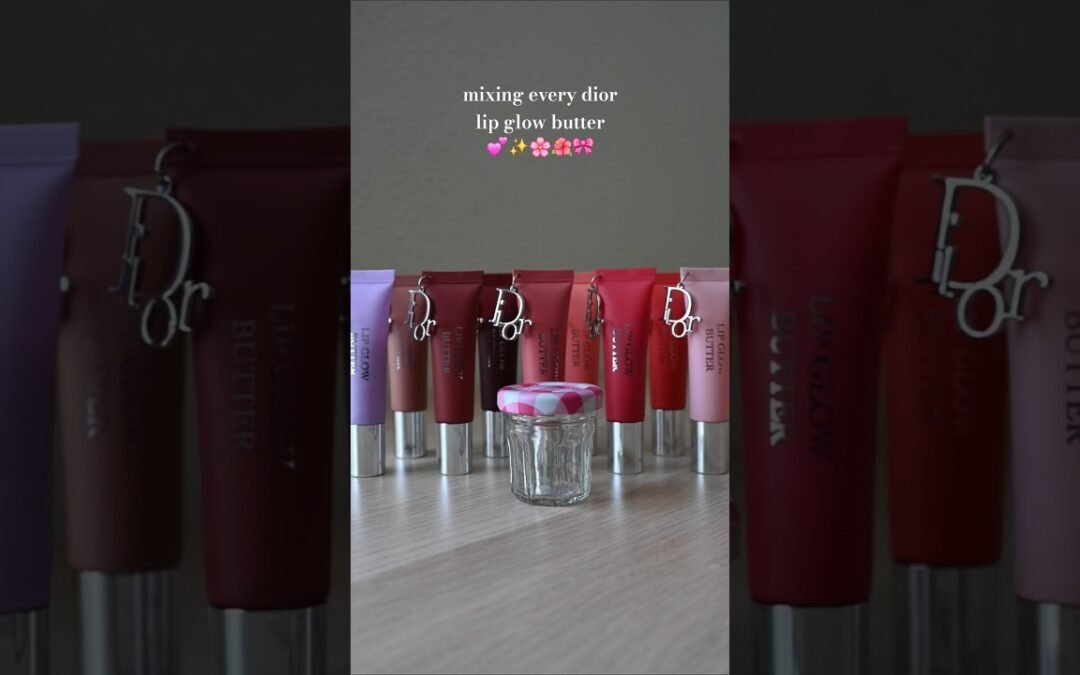 mixing every dior lip glow butter 💕✨️🌸🌺🎀 #makeup #diorbeauty #sephora #lipbalm #lipgloss #asmr