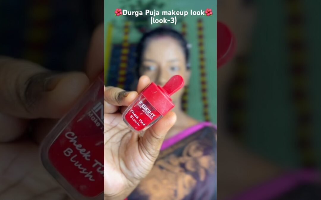 Durga Puja makeup tutorial (look-3)🌺 #yt #bridelmakup #makeup #shorts #durgapuja #makeuptutorial