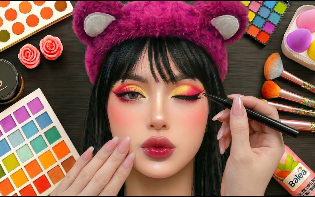 ASMR Makeup on Mannequin🎭 (No Talking)