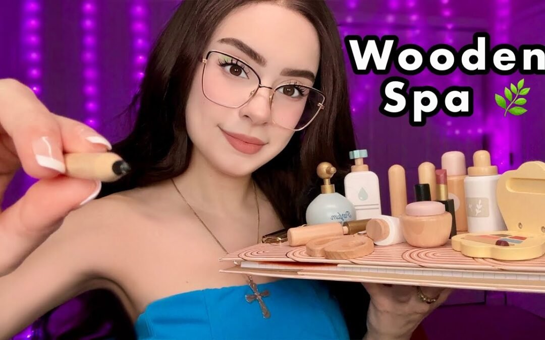 ASMR Wooden Spa 🌿 Wooden Makeup, Wooden Skincare, Wooden Haircut 🌿 Layered Sounds for Sleep