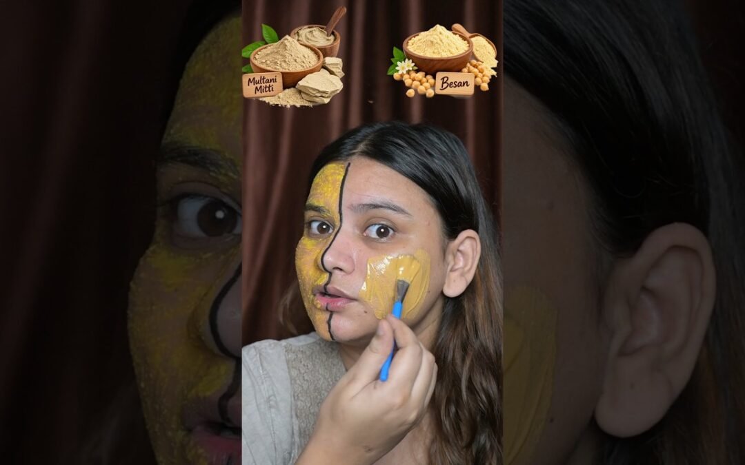 Besan V/s Multani mitti makeup challenge 😱||#shorts #makeup #thesastamakeup #funny
